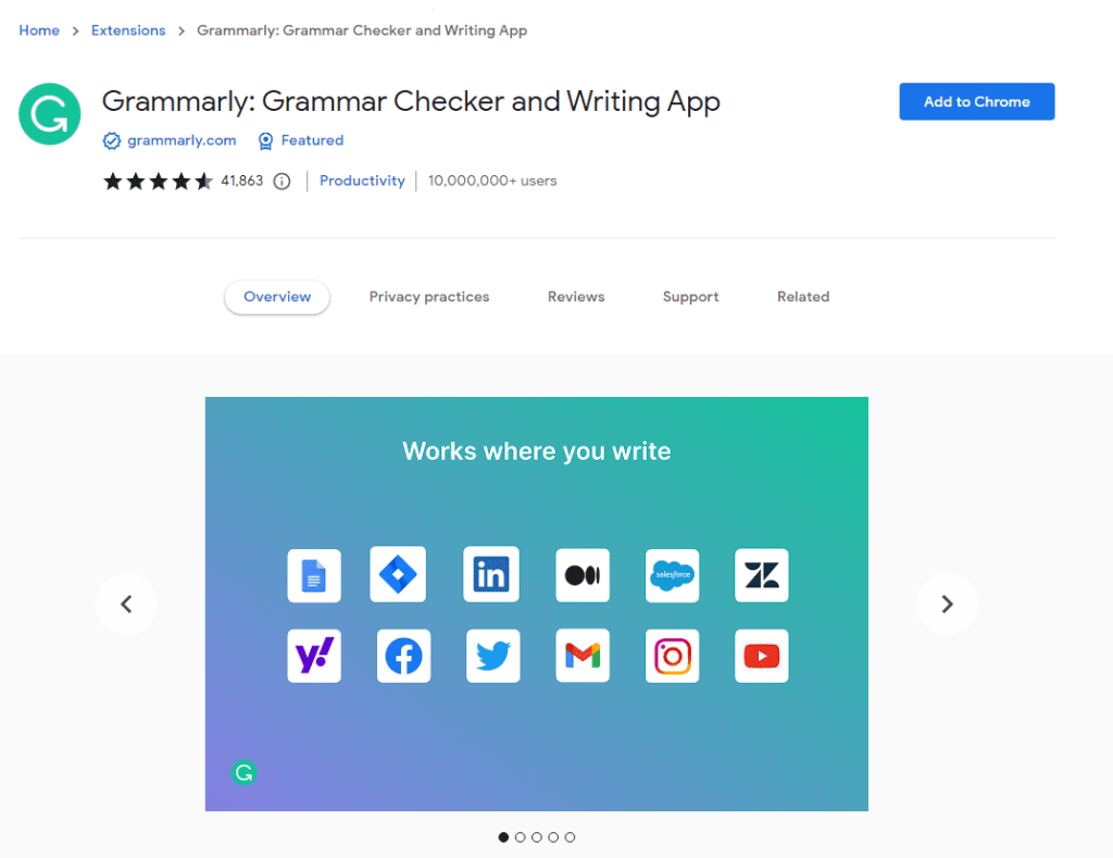 grammarly add on