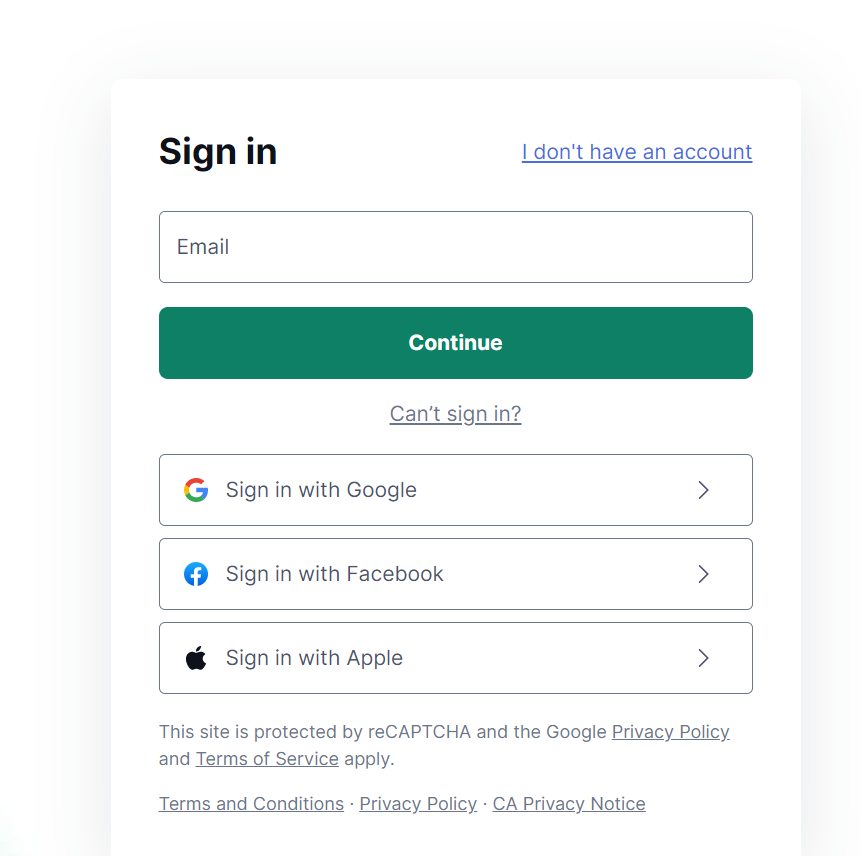 Grammarly sign in pop up