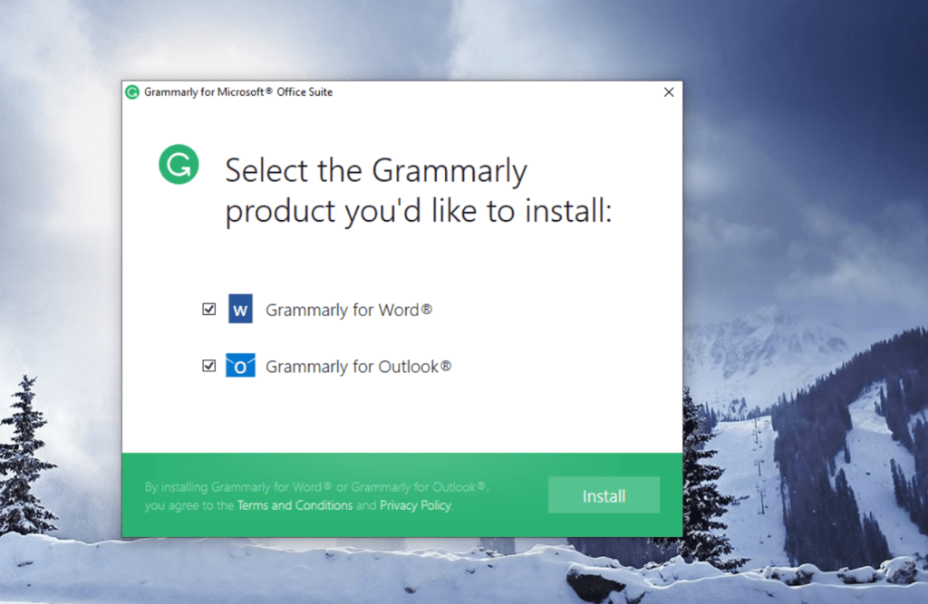 install grammarly for outlook
