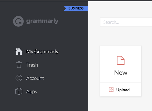  Grammarly- click on Account