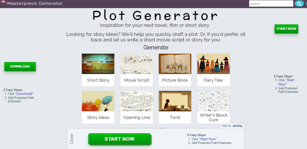 Plot Generator official page