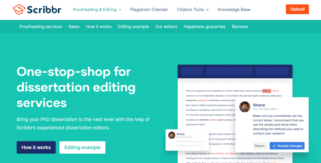 Scribbr overview- Best Dissertation Editing Services