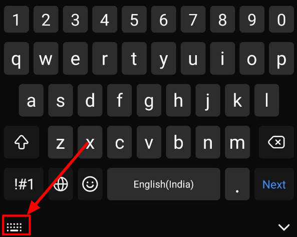 Change keyboard
