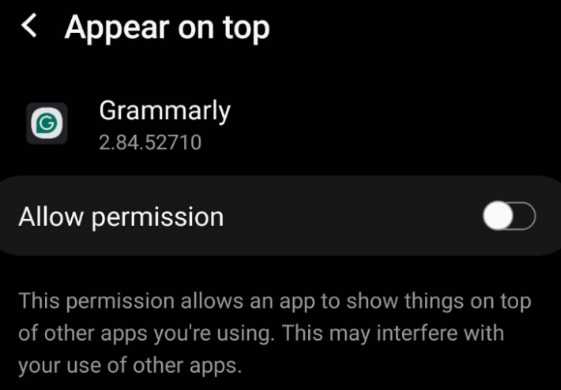 Grammarly On Top