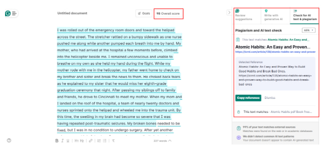 Grammarly Plagiarism Checker 