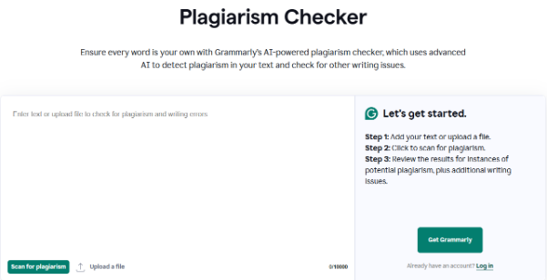 Grammarly Plagiarism Checker
