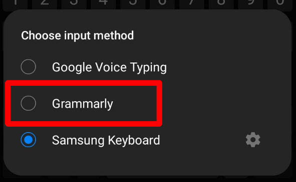 Select Grammarly
