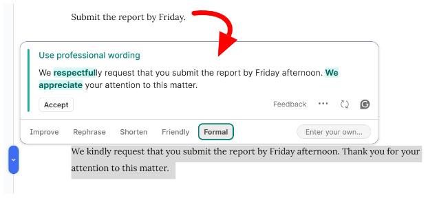 Suggestions may alter the intended tone